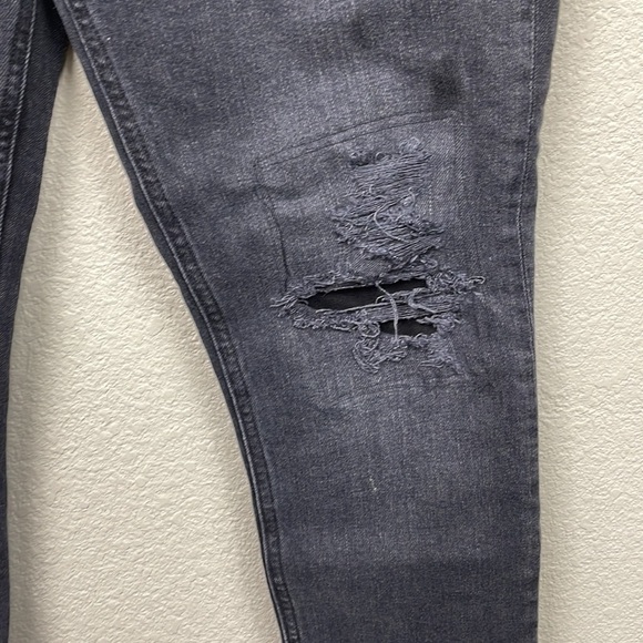 Agolde Nico High Rise Slim in Cassette Black Jeans Knee Rips Distressed Sz 30 - Picture 4 of 14